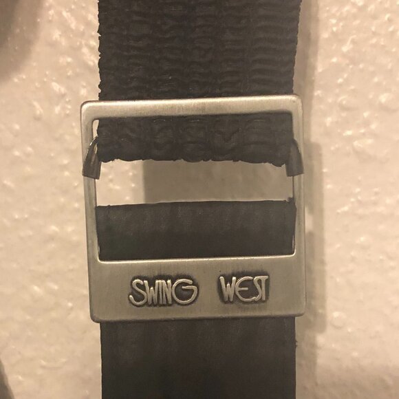 VINTAGE SWING WEST Overall Women's Size 12 Black Snow Bib Pants Winter Vintage - Picture 12 of 13